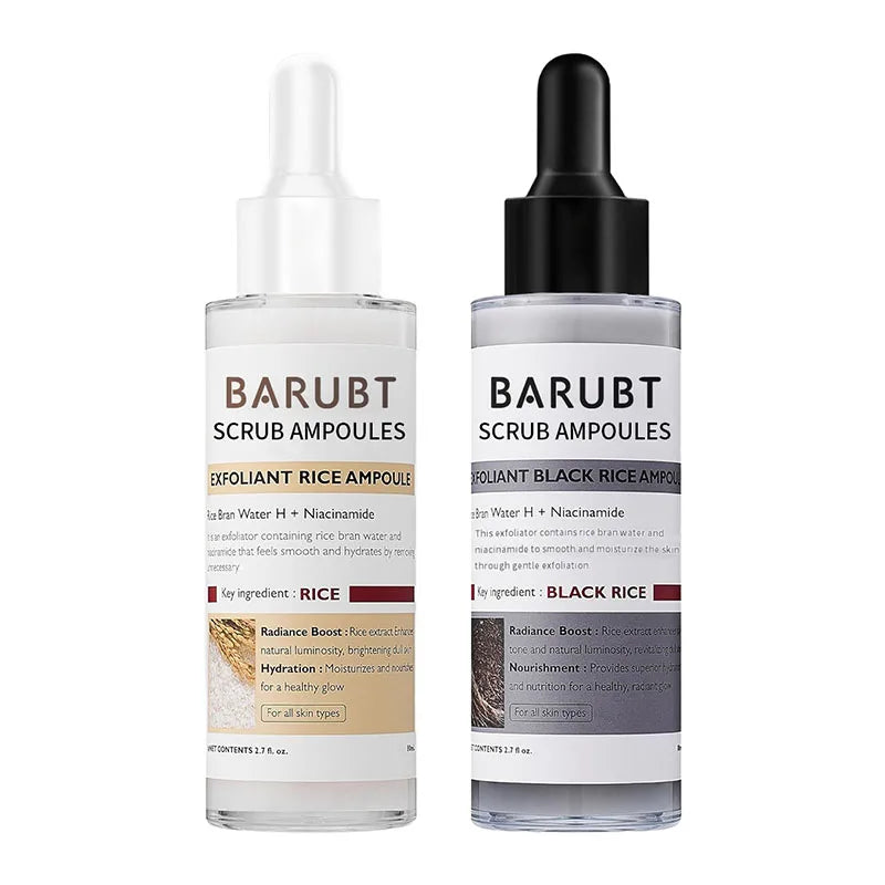 Essence Toner White Rice+black Rice Ampoule Skin Softening Essence Exfoliate Face Scrub Dead Skin Fade Essence Brighten Body